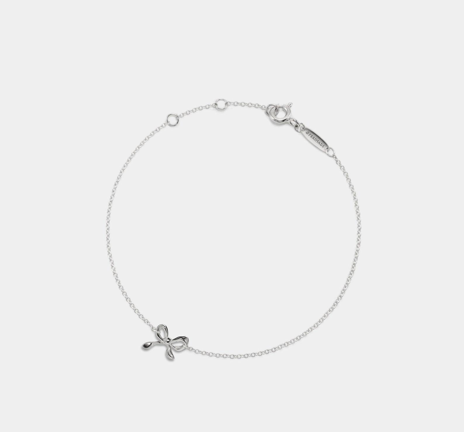 Dainty Gold Bow Tie Charm Bracelet