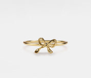 Gold Bowknot Stacking Ring for Friends