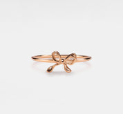 Gold Bowknot Stacking Ring for Friends