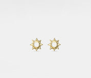 Dainty Gold Sun Stud Earrings for Friendship