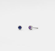 Custom Tiny Gold Birthstone Stud Earrings