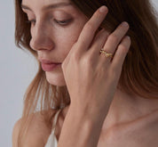 Dainty Gold Bow Tie Band Ring