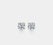 Dainty Moissanite Stud Earrings in Silver