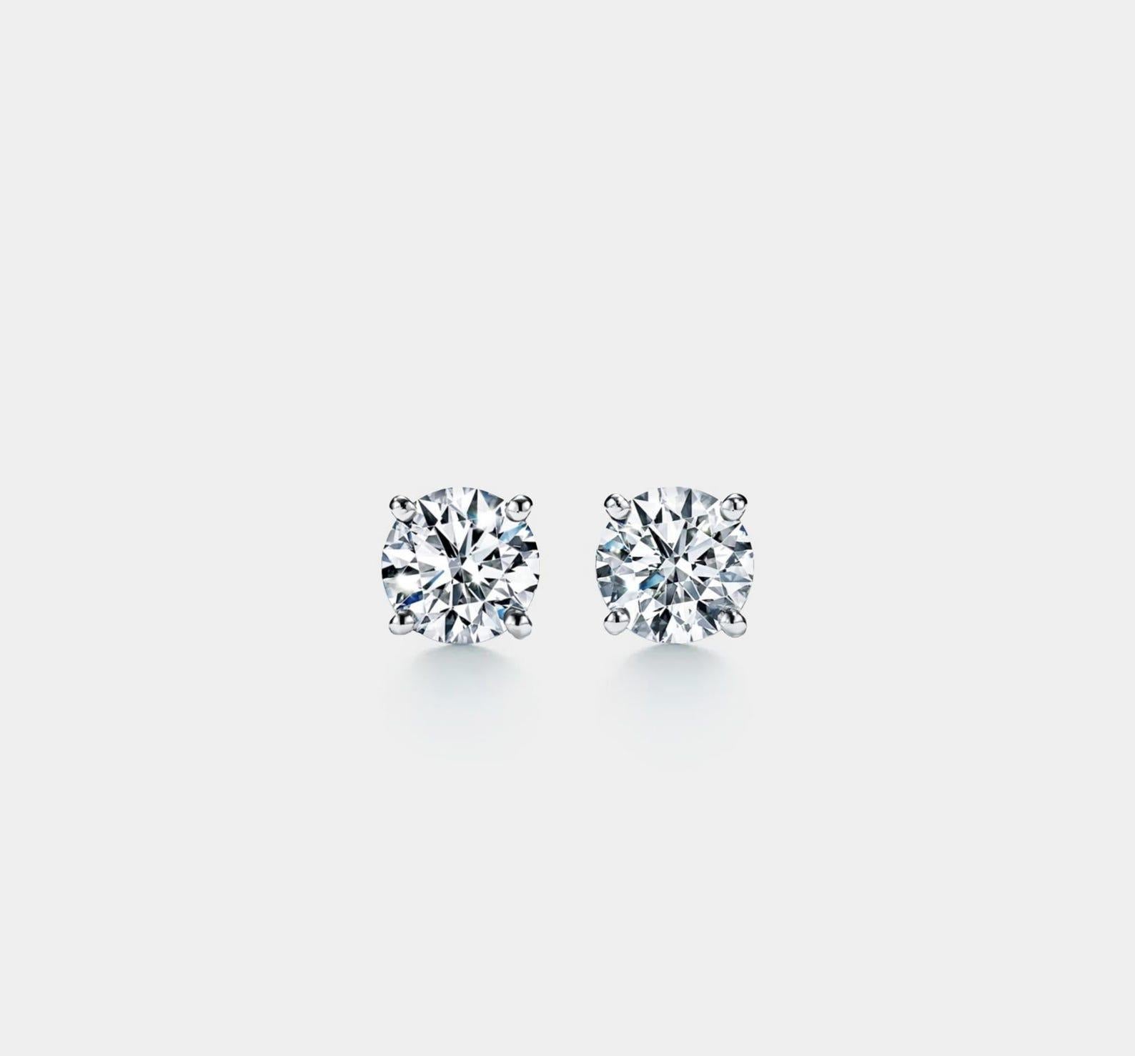 Dainty Moissanite Stud Earrings in Silver