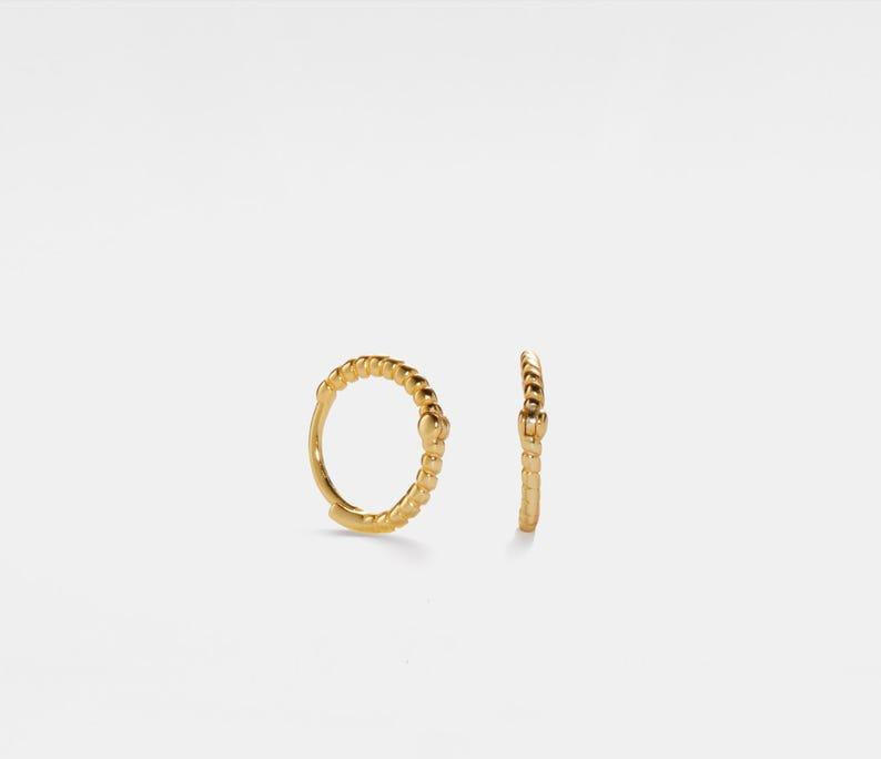 Dainty Gold Twisted Hoop Earrings