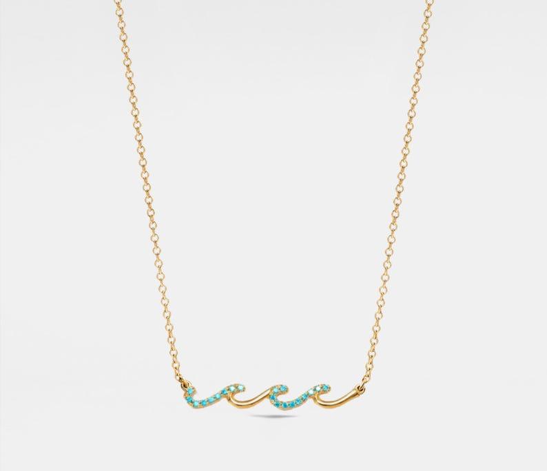 Dainty Gold Ocean Wave Necklace