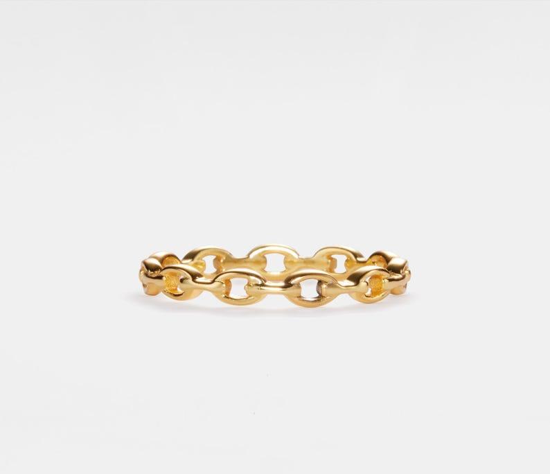 Dainty Gold Chain Link Ring