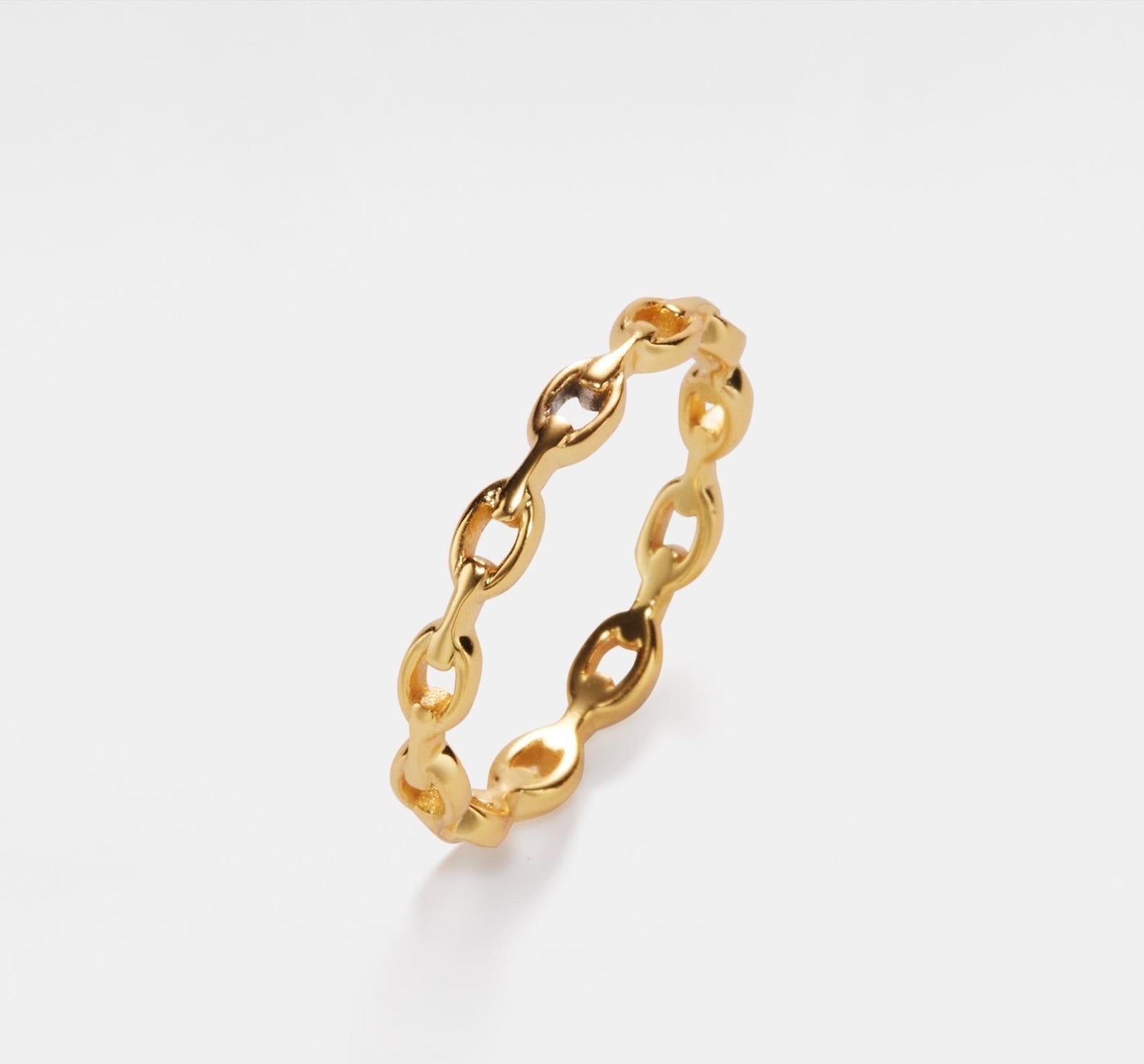 Dainty Gold Chain Link Ring