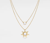 Dainty Opal Double Chain Necklace