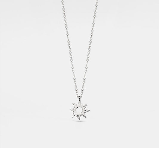 Sun Charm Layering Necklace in Gold and Silver