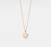 Gold Sun Charm Layering Necklace