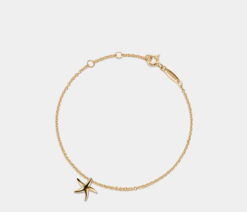 Dainty Starfish Charm Bracelet in Sterling Silver