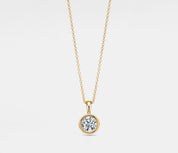 Round Cut Moissanite Pendant Necklace