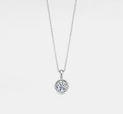 Round Cut Moissanite Pendant Necklace