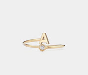 Personalized Initial Letter Stacking Ring