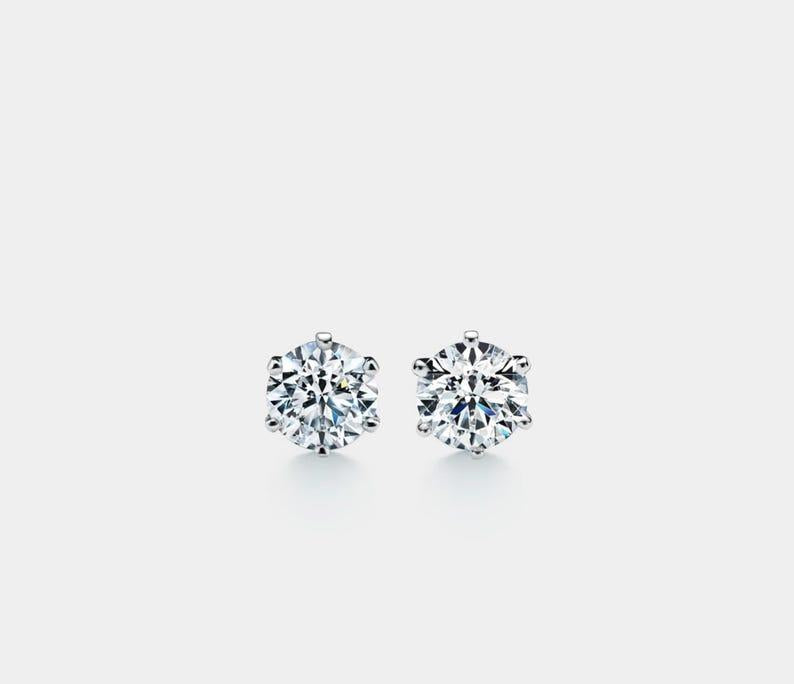 Dainty Moissanite Stud Earrings for Weddings