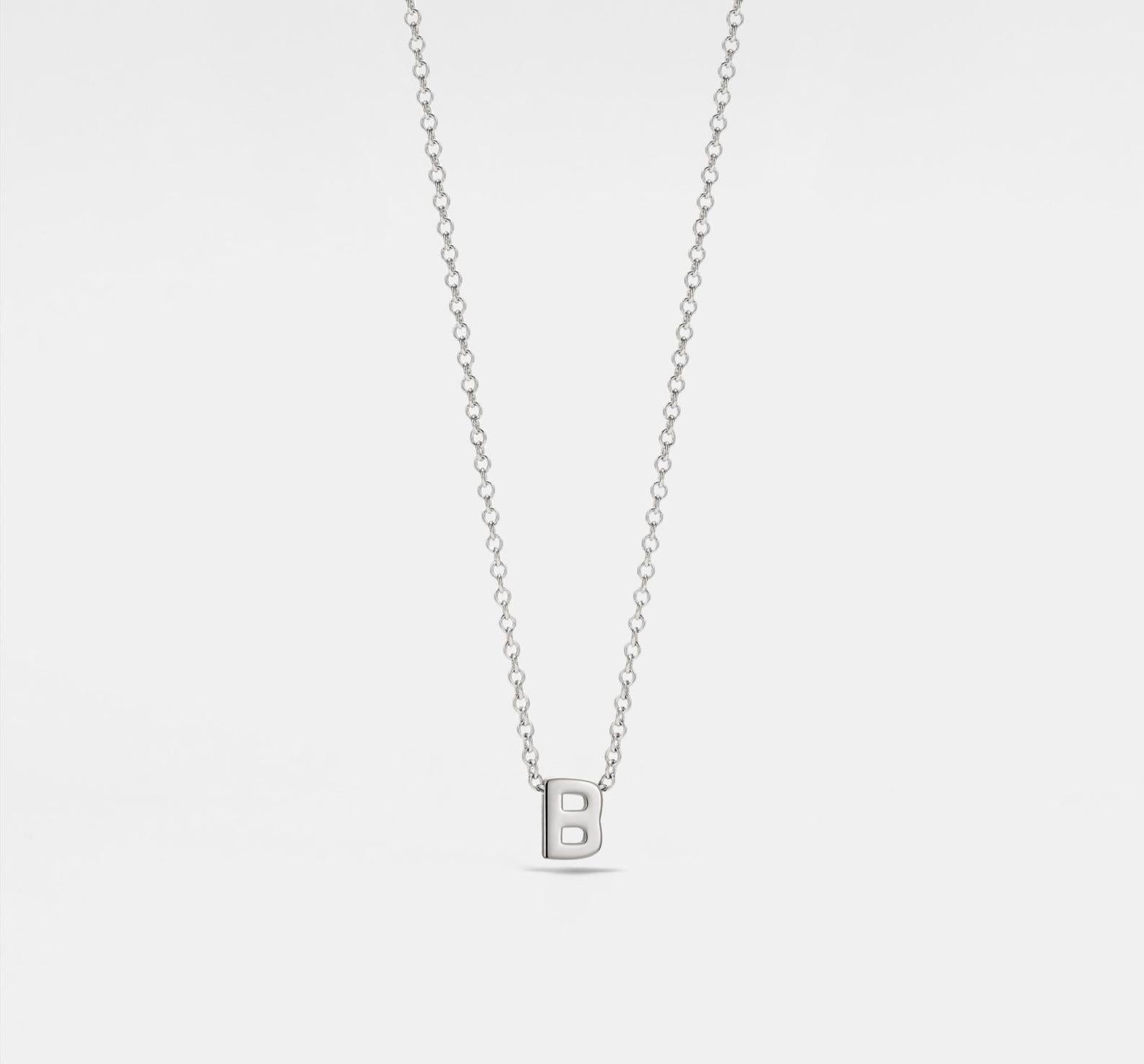 Personalized Initial Charm Necklace in Silver