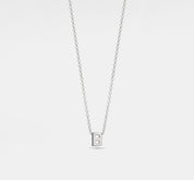 Personalized Initial Charm Necklace in Silver