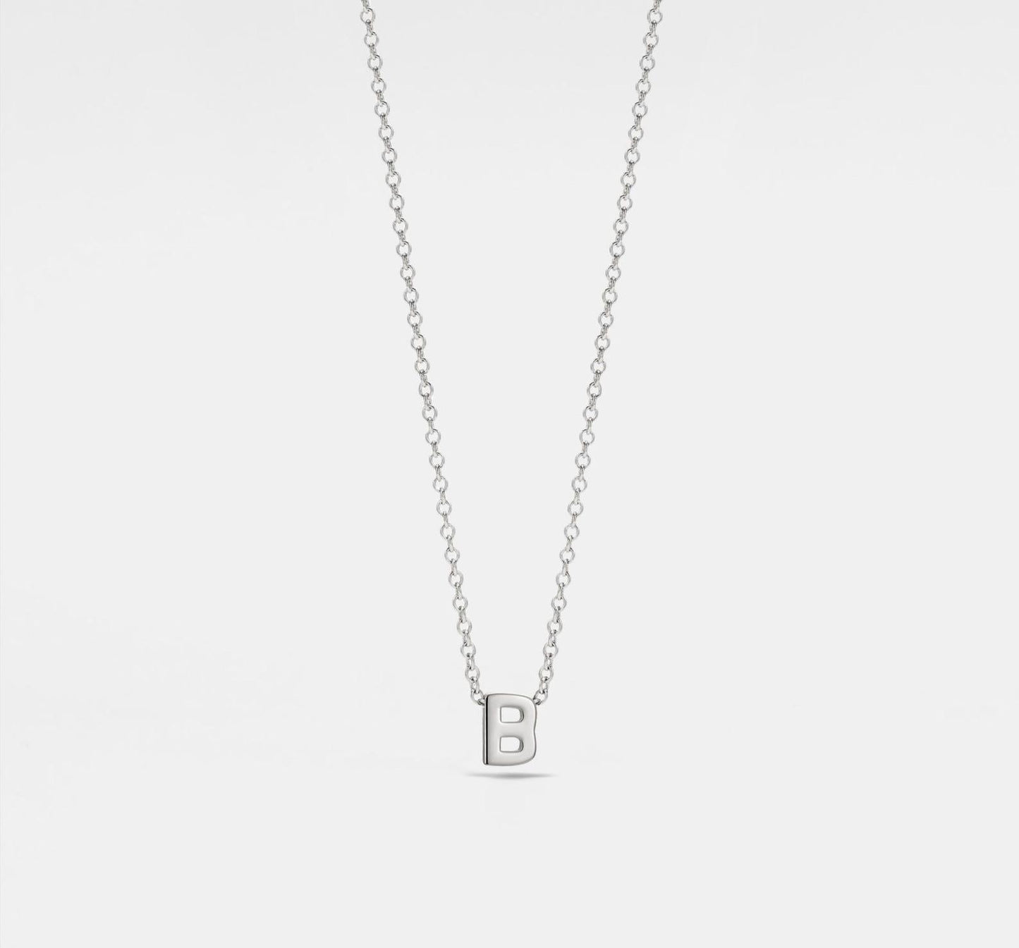 Custom Initial Charm Necklace in Sterling Silver