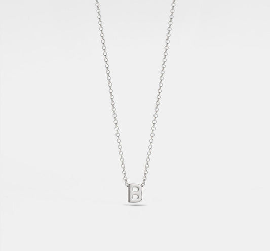 Custom Initial Charm Necklace in Sterling Silver