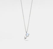 Dainty Tulip Flower Necklace in Sterling Silver