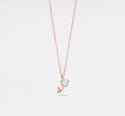 Dainty Tulip Flower Necklace in Sterling Silver