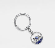 Personalized Silver Mountain Projection Keychain