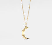 Dainty Gold Crescent Moon Necklace for Friends