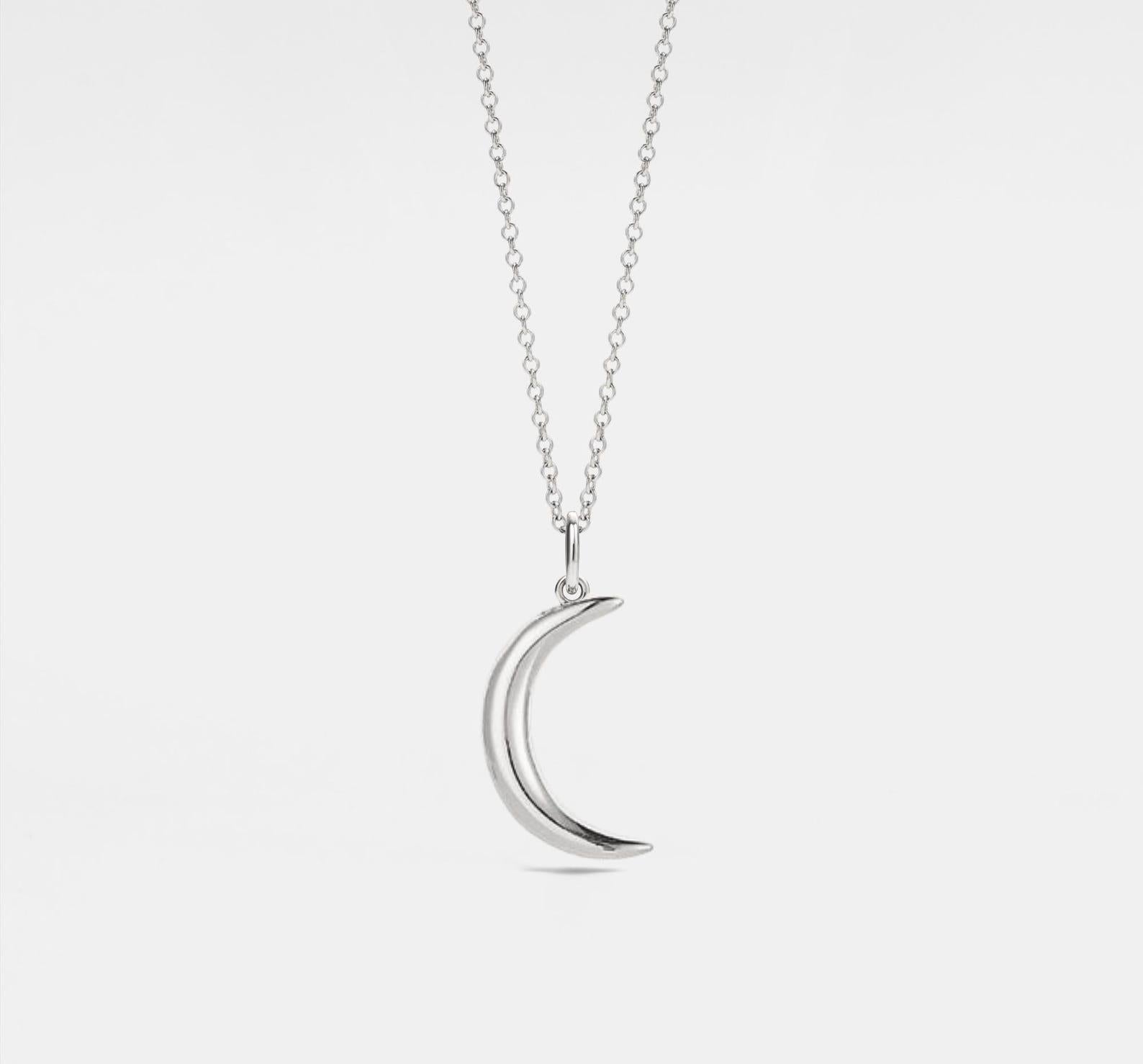 Dainty Gold Crescent Moon Necklace for Friends