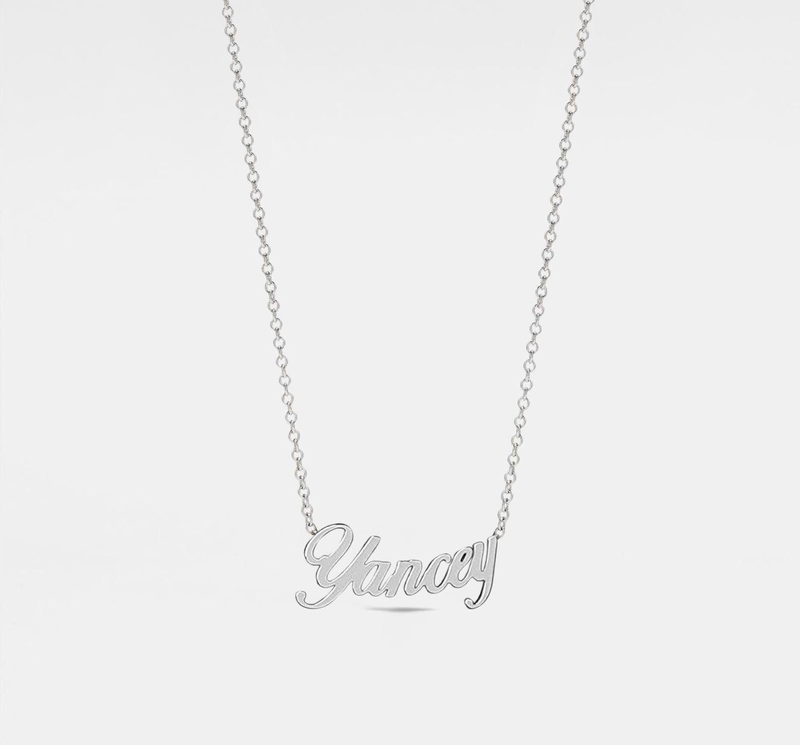 Personalized Name Charm Necklace in Sterling Silver