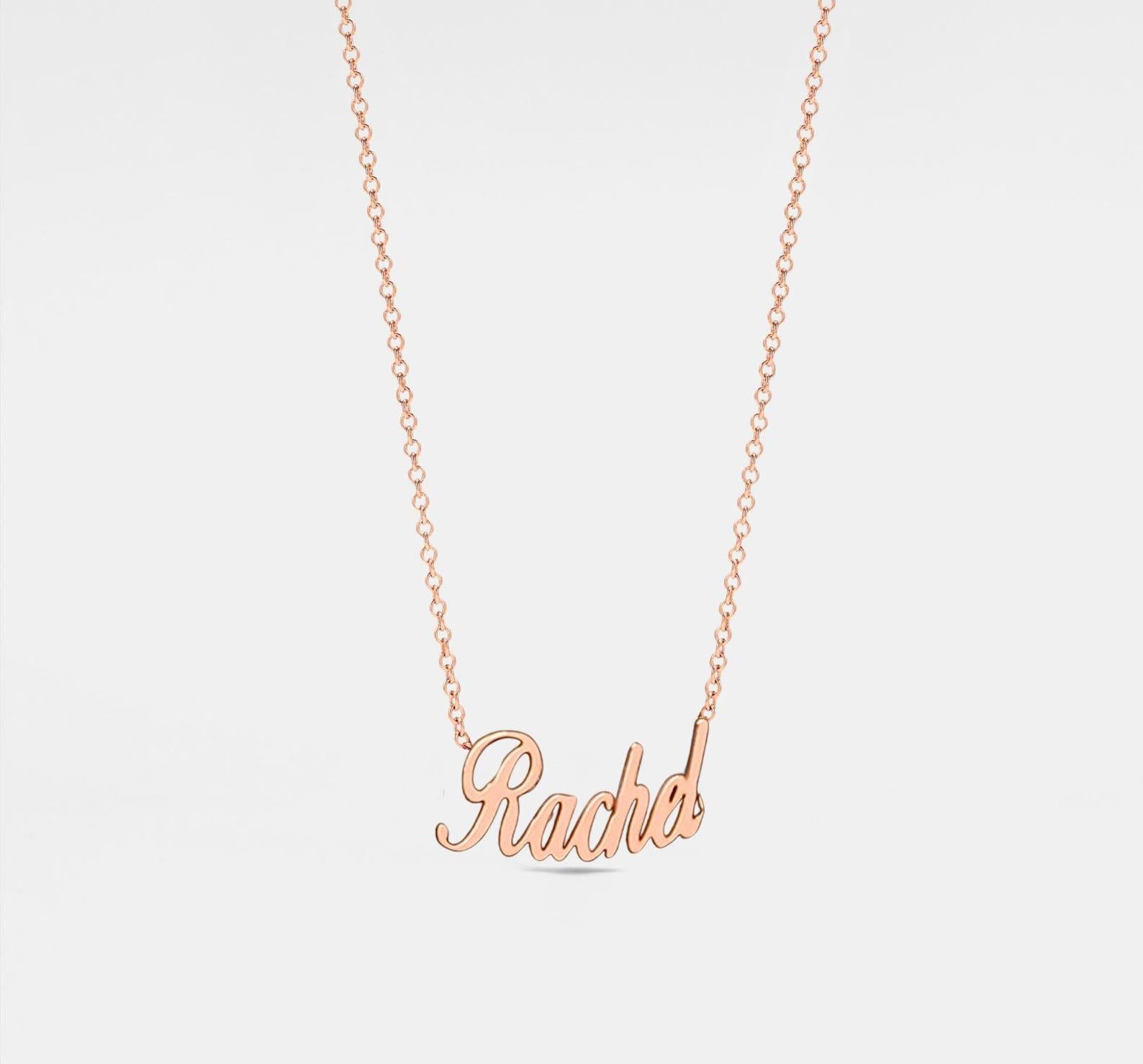 Personalized Name Charm Necklace in Sterling Silver