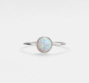 Natural Opal Stacking Ring in Gold