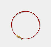 Gold Fish Charm Braided Rope Anklet