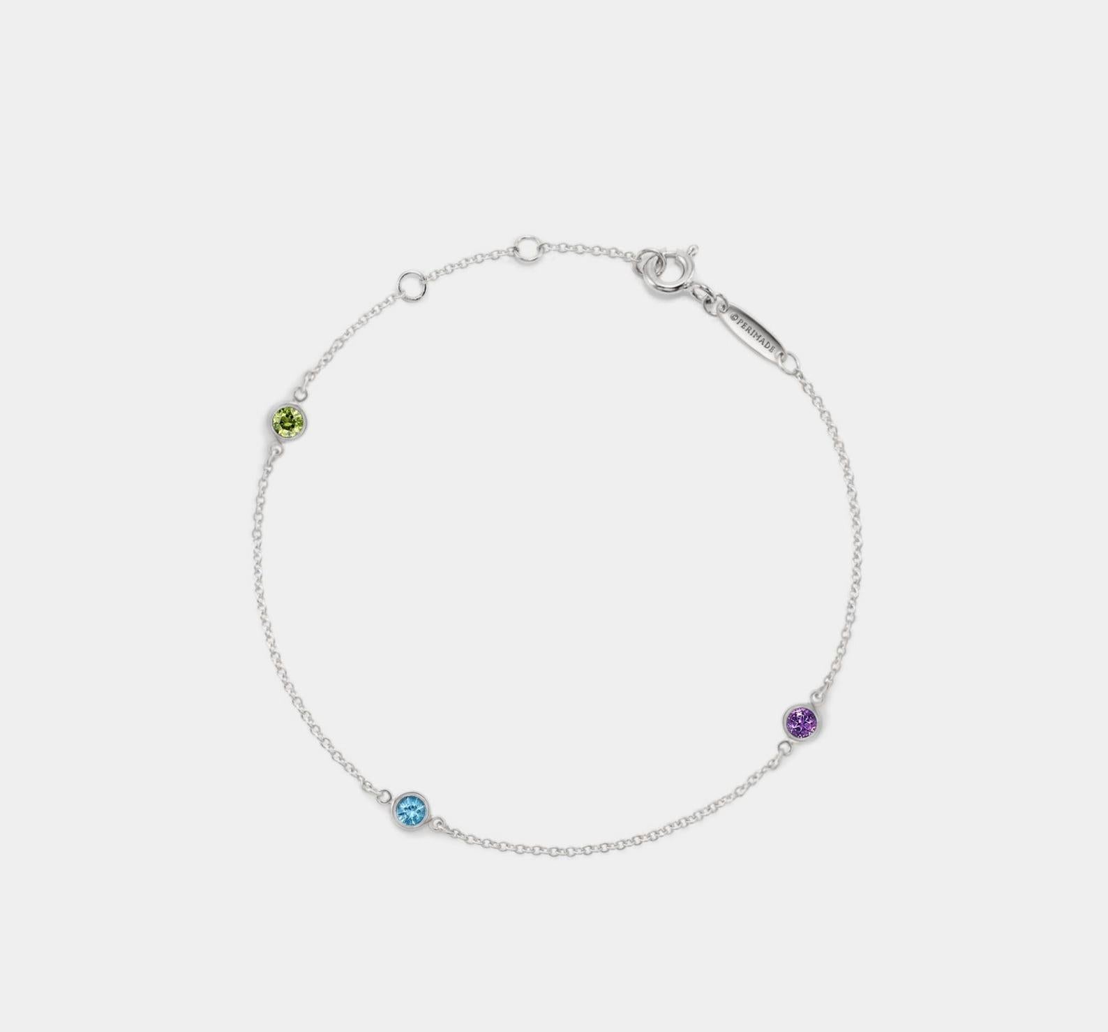 Gold Birthstone Stacking Bracelet