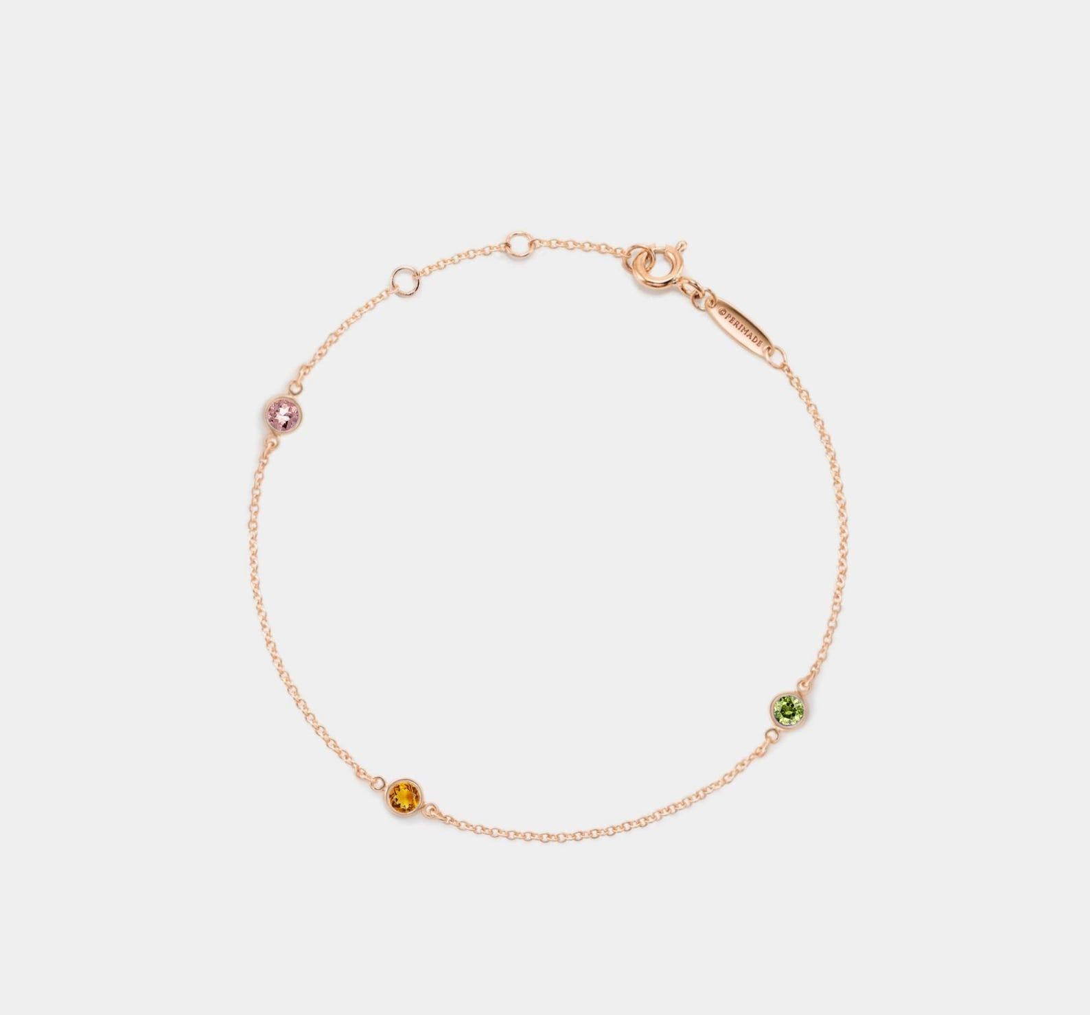 Gold Birthstone Stacking Bracelet