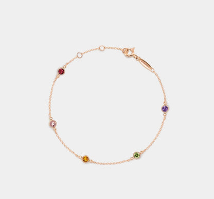 Customized Gold Birthstone Bracelet