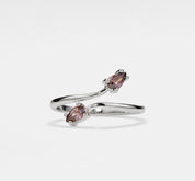 Natural Amethyst Tulip Ring in Sterling Silver