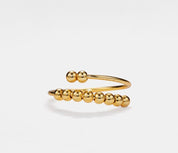 Gold Bead Fidget Spinner Ring for Anxiety