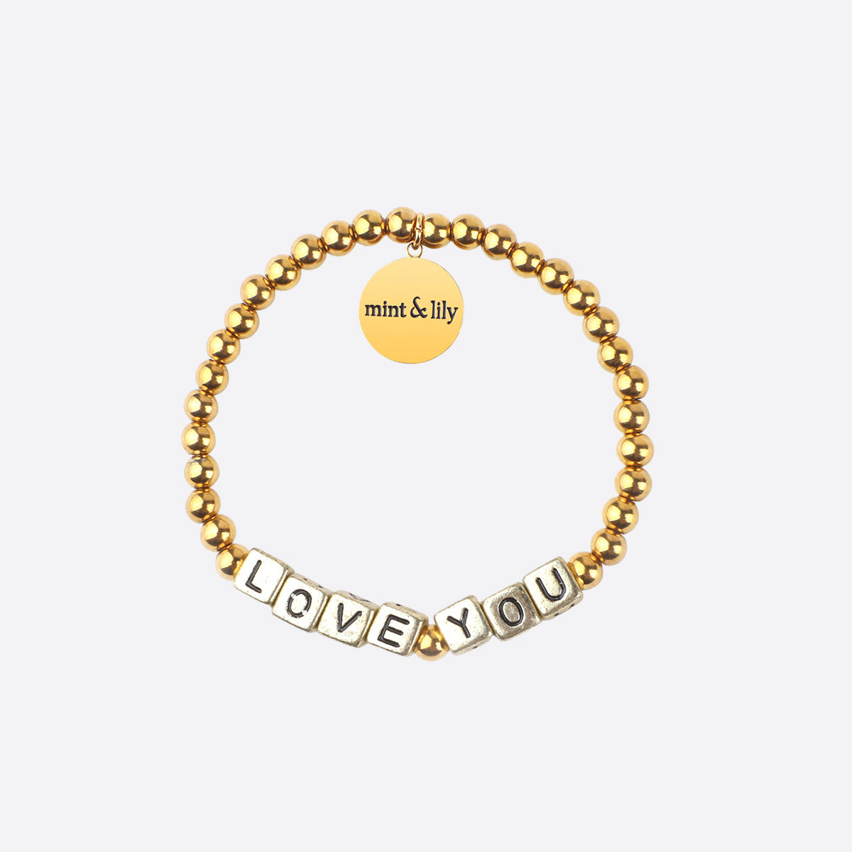 Personalized Waterproof Gold Beaded Bracelet