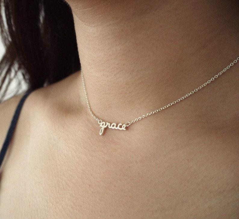 Custom Tiny Name Necklace for Baby Girls