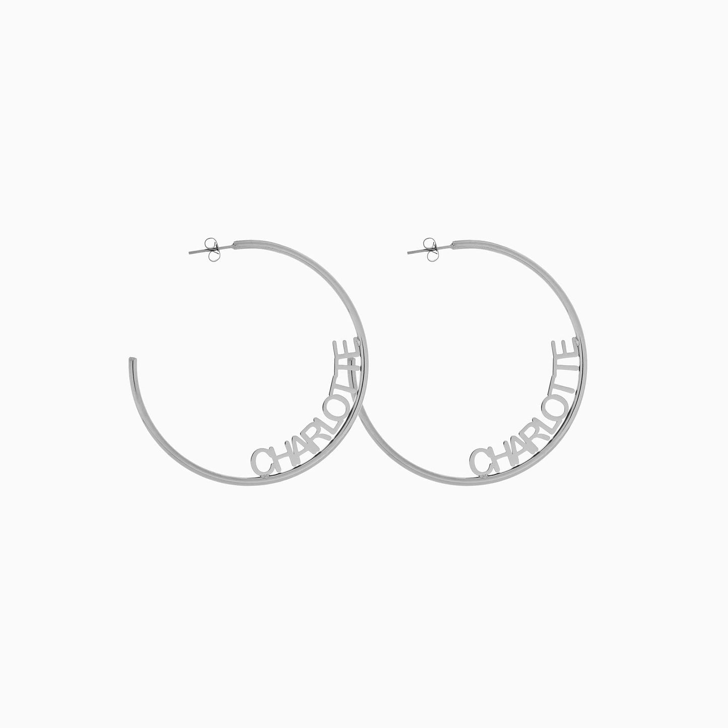 Custom Name Hoop Earrings