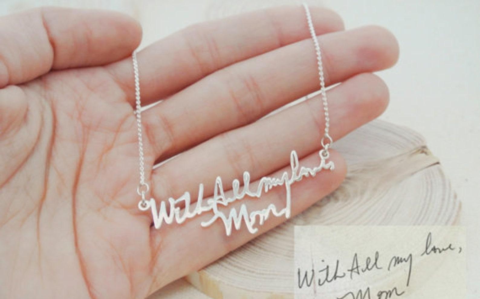 Personalized Handwriting Memorial Necklace