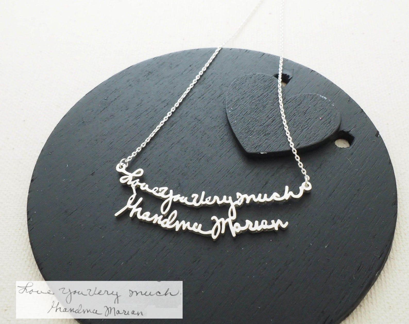 Personalized Handwriting Memorial Necklace