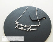 Personalized Handwriting Necklace in Sterling Silver