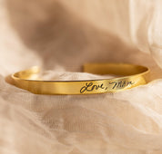 Personalized Handwriting Cuff Bracelet