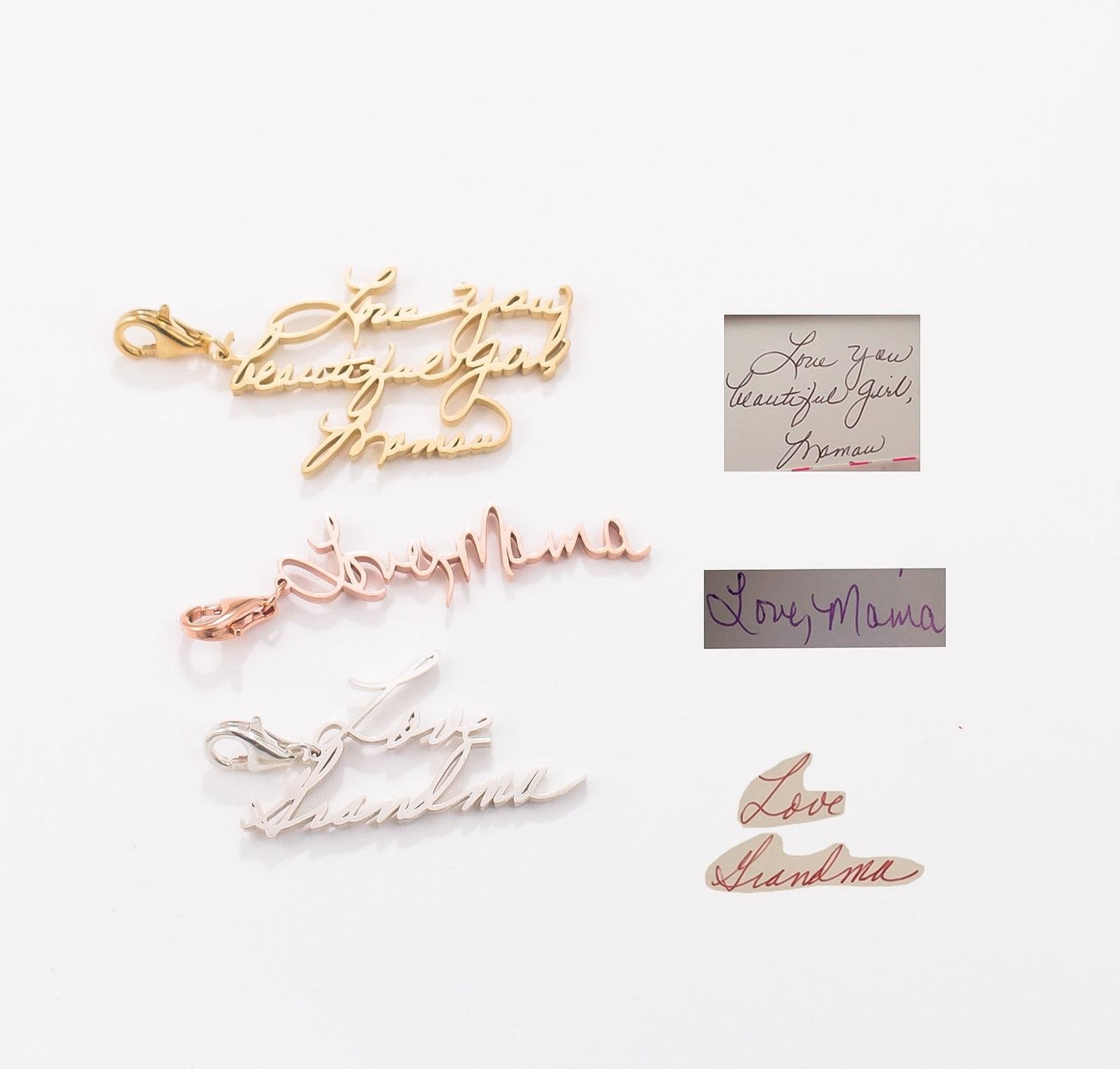 Personalized Handwriting Charm Jewelry