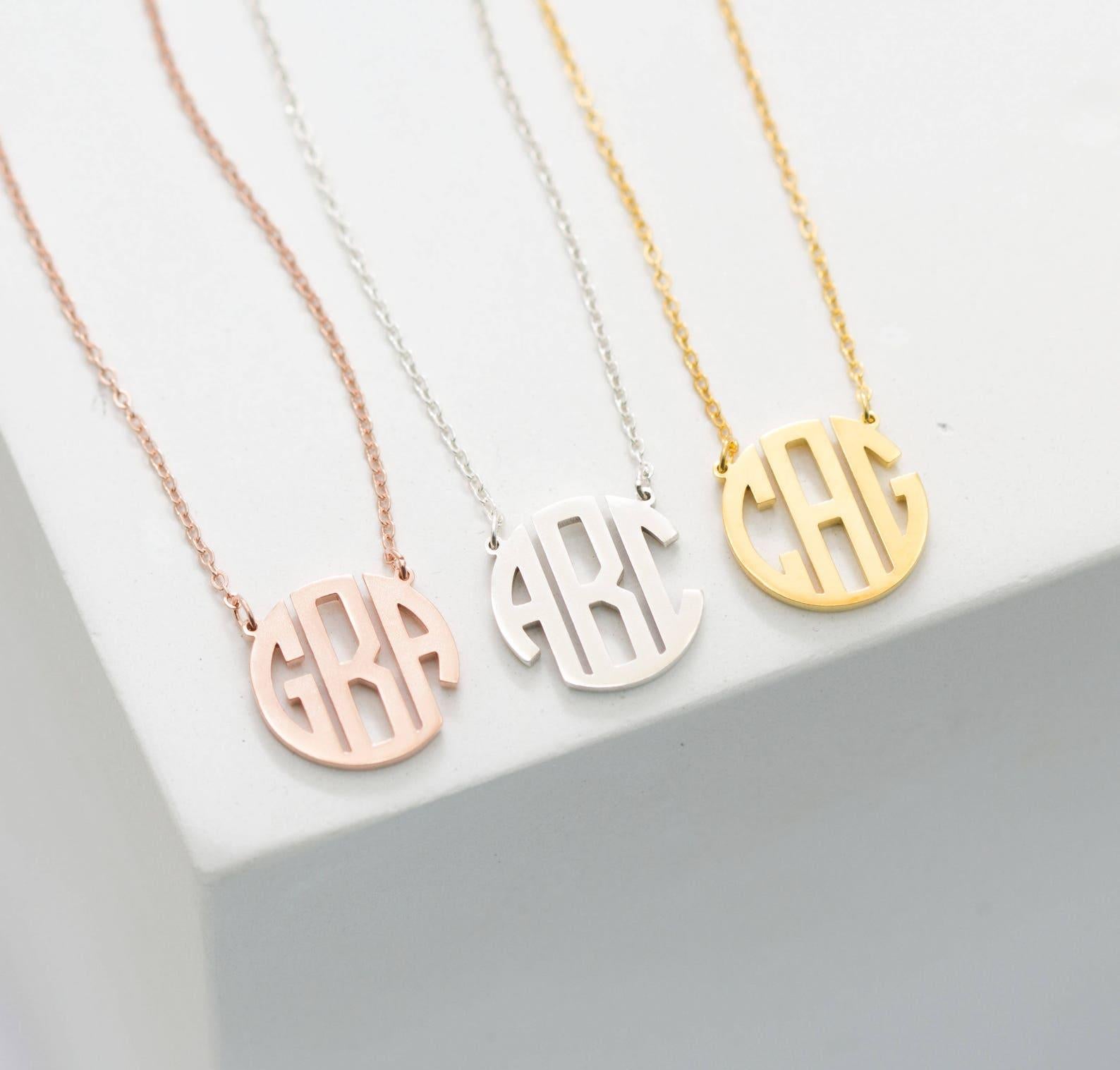 Dainty Monogram Initials Necklace