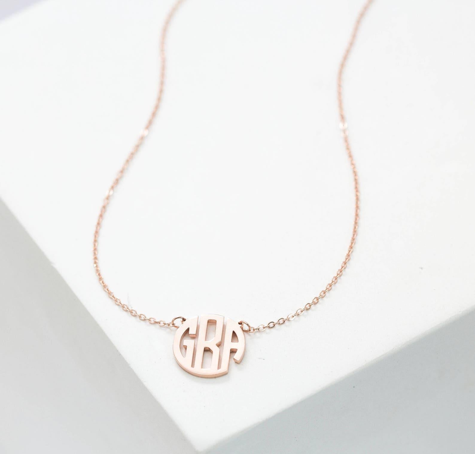 Dainty Monogram Initials Necklace