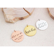 Personalized Handwriting Disc Charm