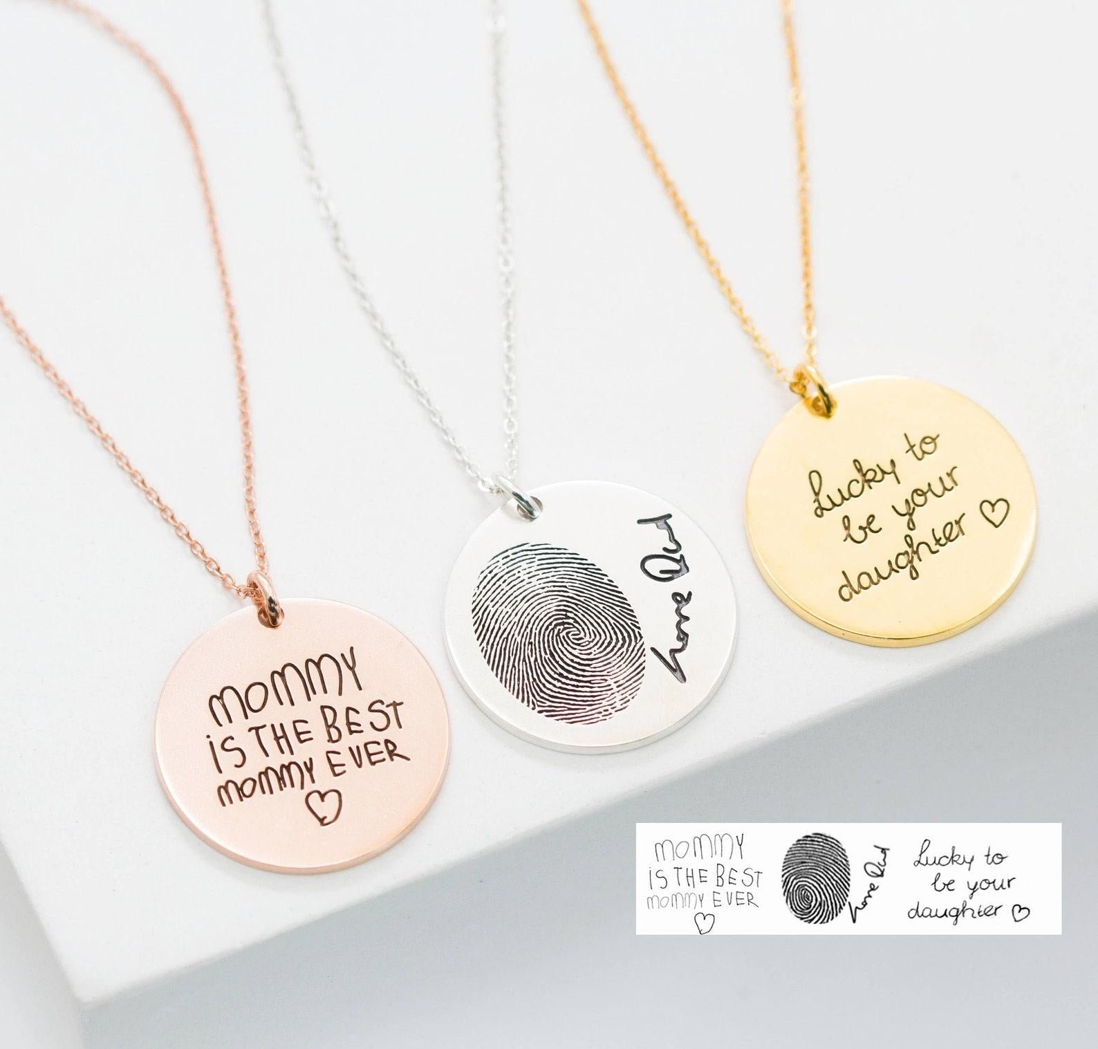 Personalized Handwriting Disc Charm